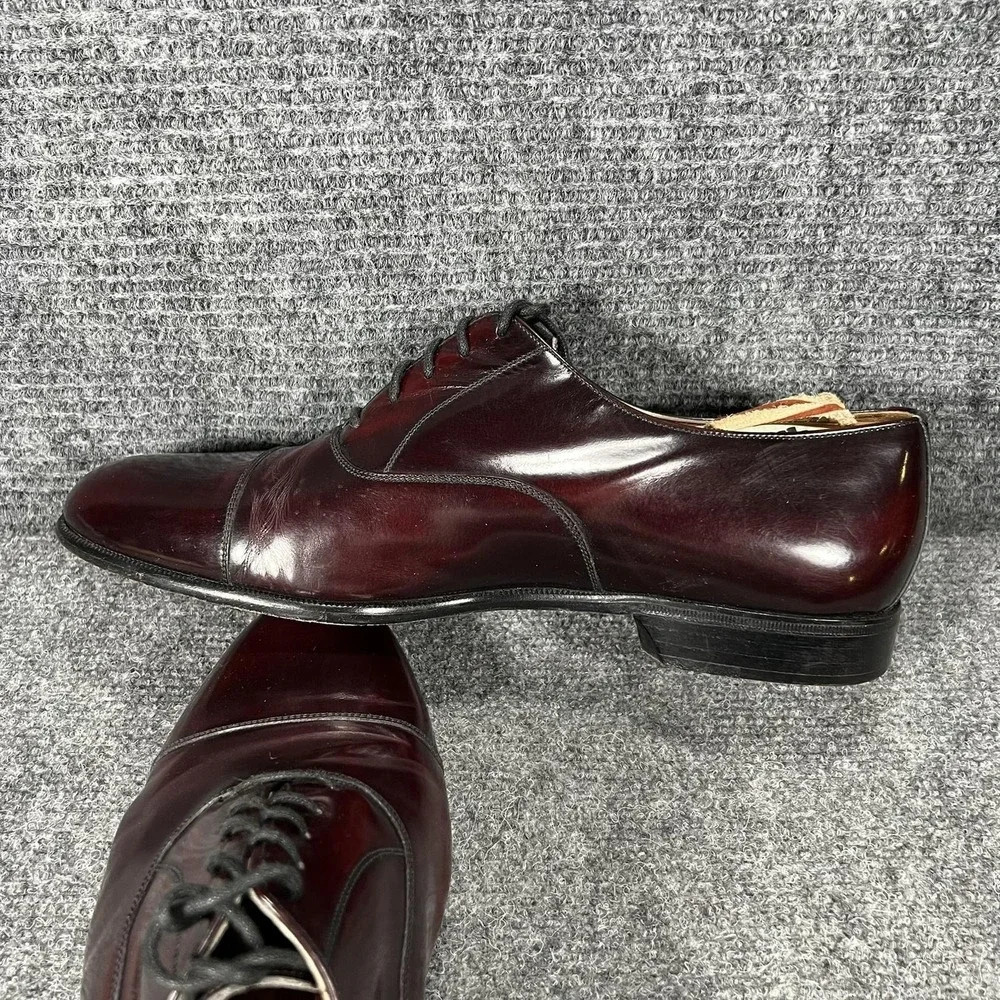 Caporicci Shoes Mens Size 10 W Brown Leather Cap Toe Oxford Handmade Italy 31150